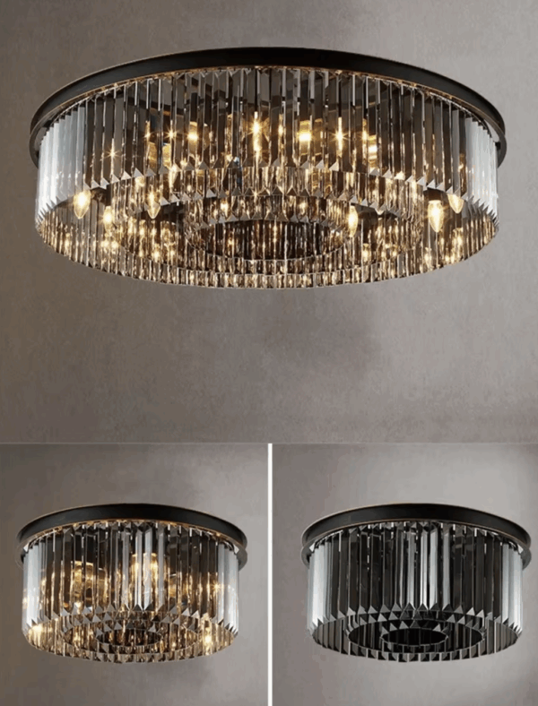 Luxury Round Modern Crystal Ceiling Light